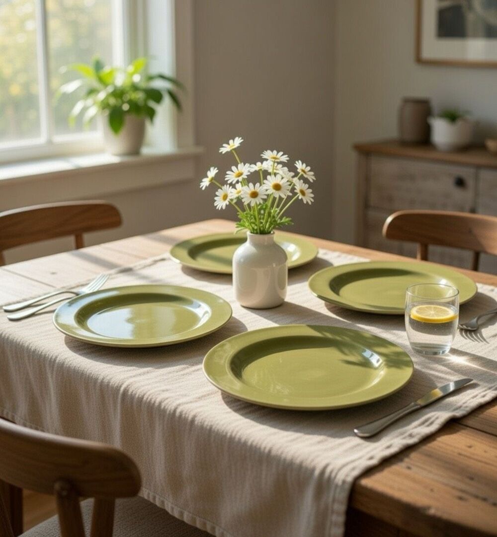 Set of 4 Essential Home Salad Plates In Fiesta Green ~ 8 5/8” Vintage 2005 HTF
